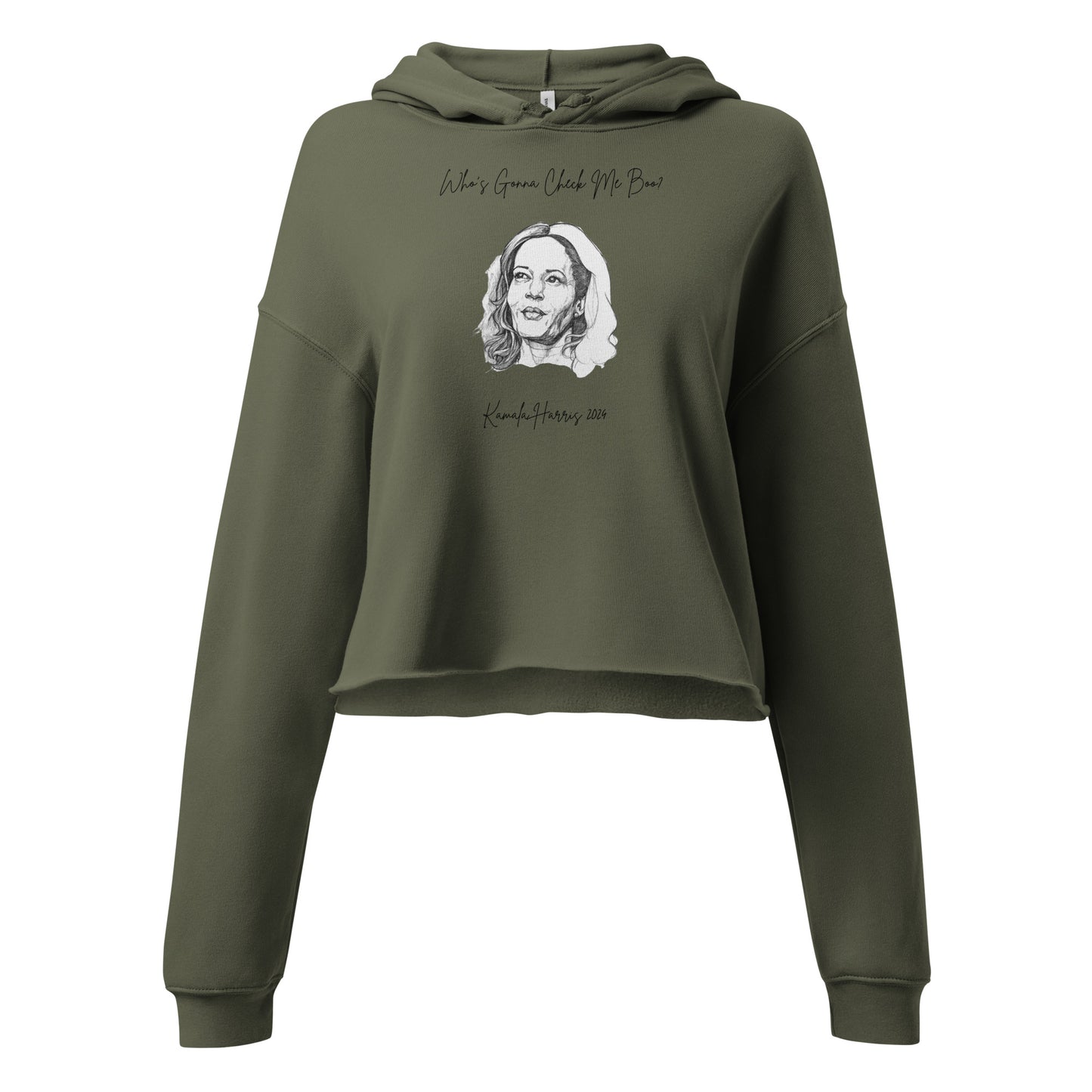 Who's Gonna Check Me - Kamala 2024 Crop Hoodie